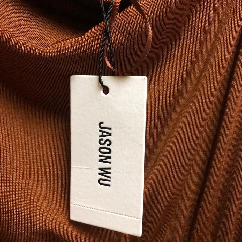 NWT Jason Wu Cowl Neck Brown Emmett Jumpsuit Sz. XS - Picture 4 of 9